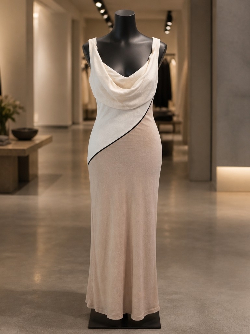 ZARA WOMAN COMBINATION MAXI DRESS SIZE S